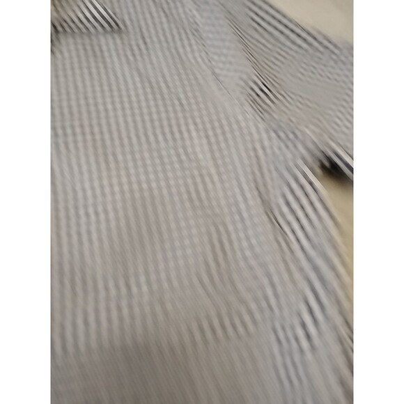 Stafford Easy Care Broadcloth Travel Shirt Blue Check Fitted 15 1/2 32/33 Pocket - Picture 3 of 9